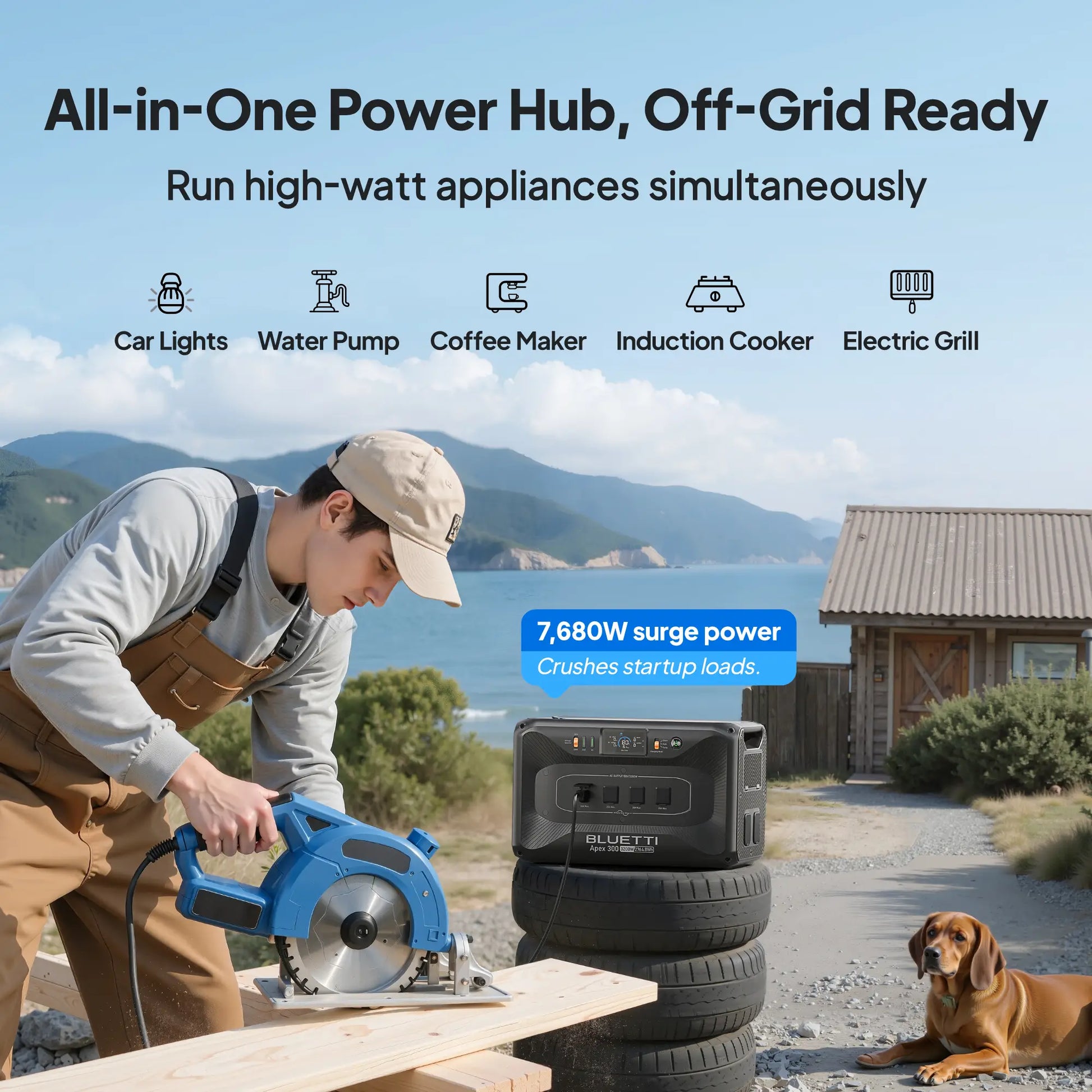BLUETTI Apex 300 Bateria Solar Portátil 120V / 240V | 3840W 2764.8Wh