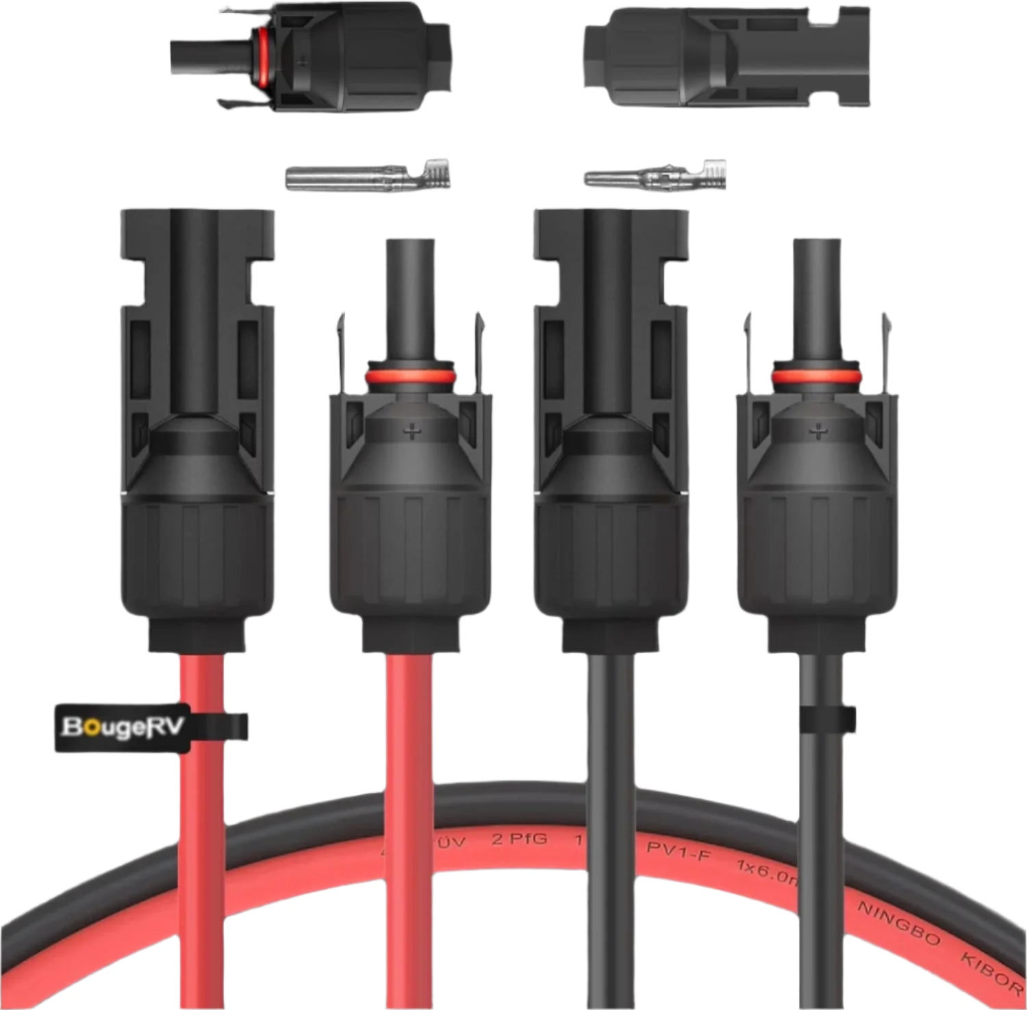 Cable solar de 20 pies, puro cobre