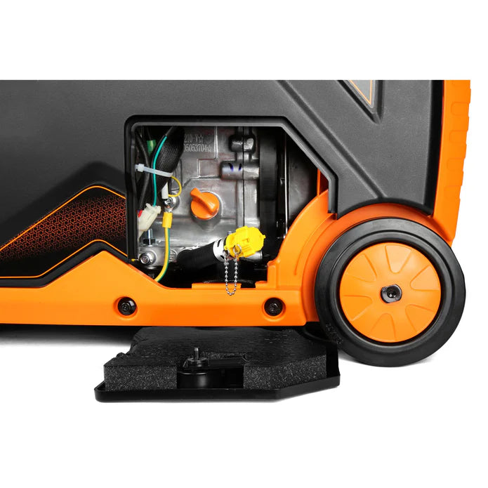 Generador WEN 4500 Watts con mangos y ruedas.