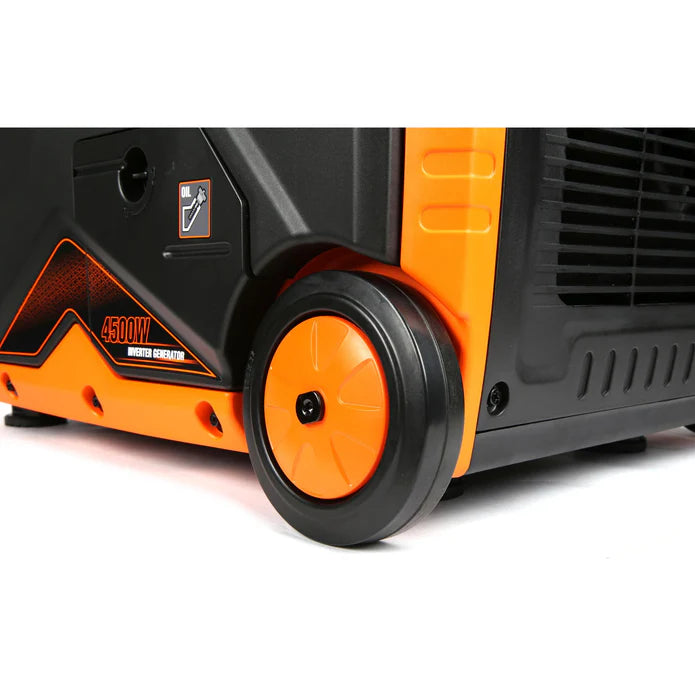 Generador WEN 4500 Watts con mangos y ruedas.