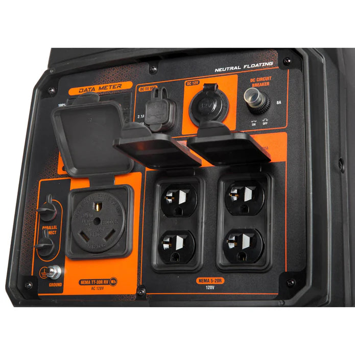 Generador inverter 4800 Watts WEN. Con mangos y ruedas. Salidas 120V
