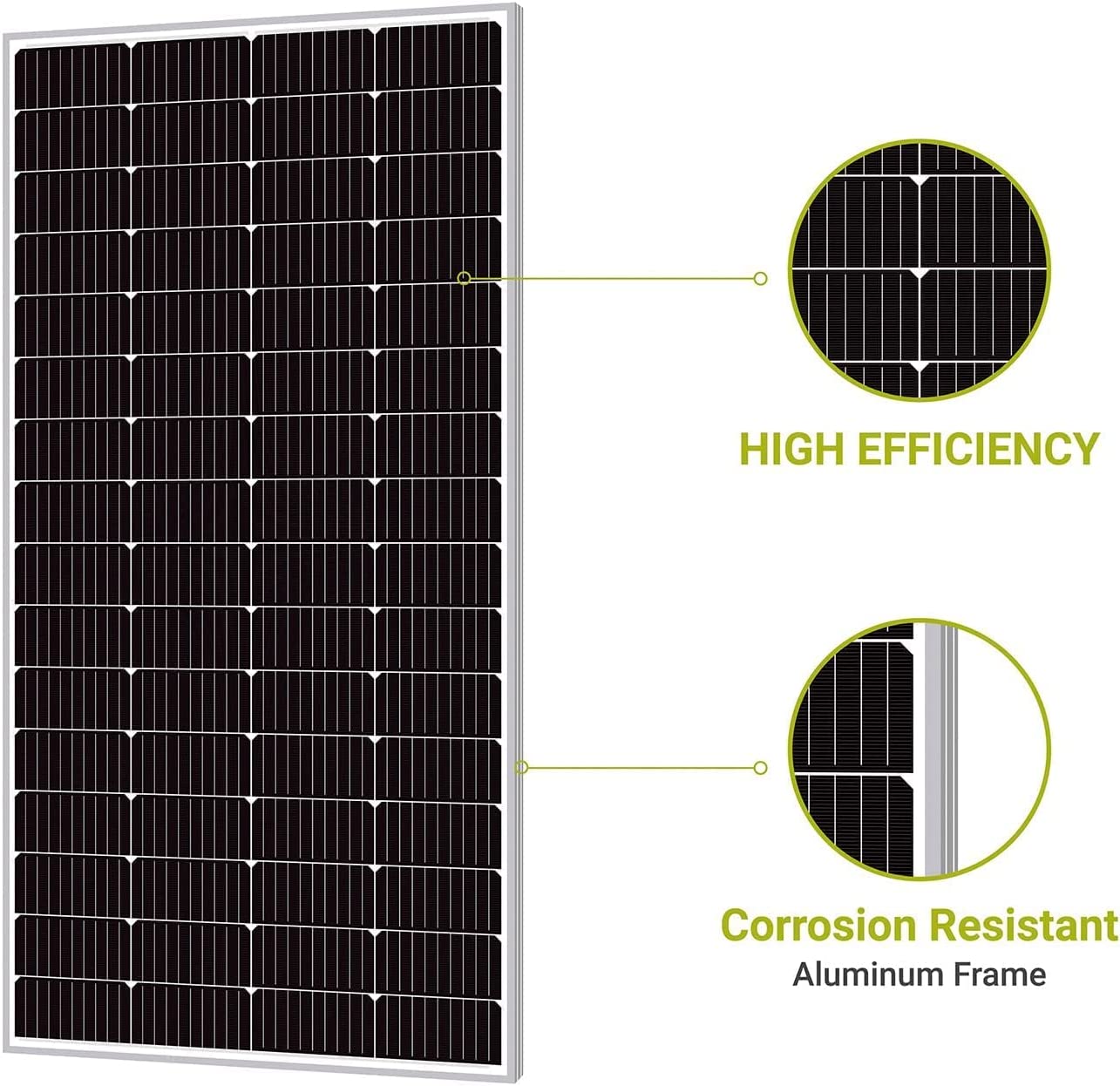 Newpowa 9BB Cell 200W Monocrystalino 200 Watt 12V Panel Solar de Alta Eficiencia Mono Modulo RV Marine Boat Off Grid