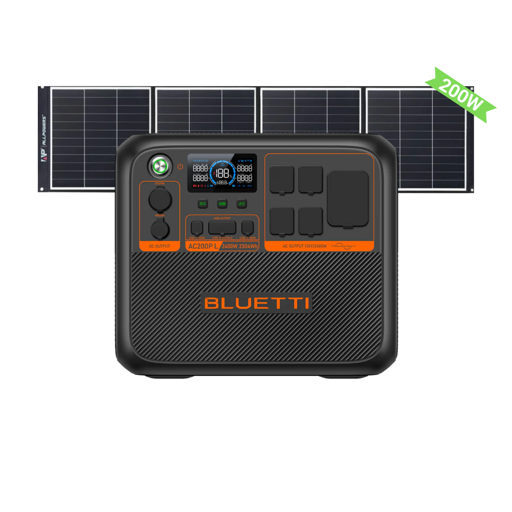 BLUETTI AC200P L Generador Solar Portátil | 2304Wh 2400W