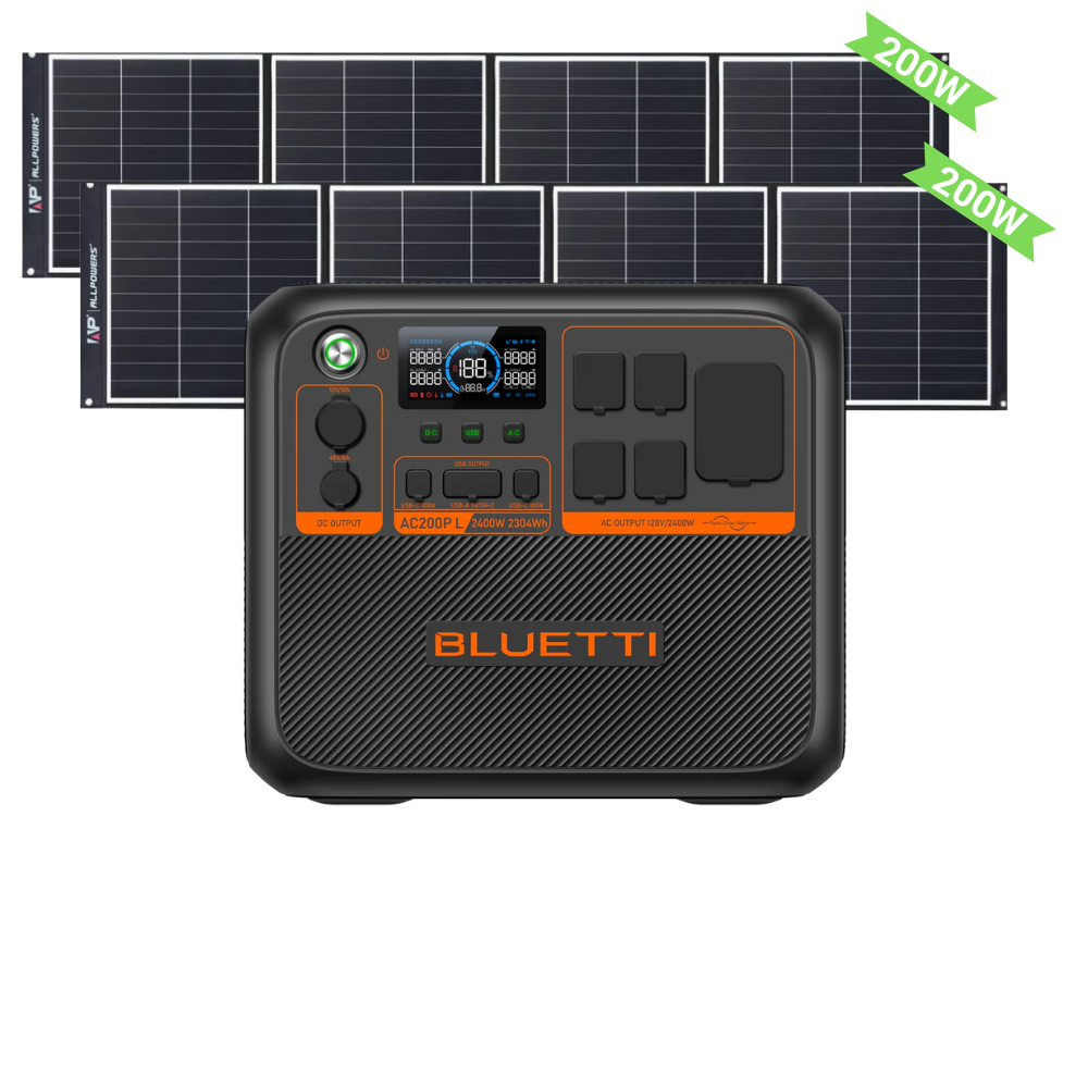 BLUETTI AC200P L Generador Solar Portátil | 2304Wh 2400W