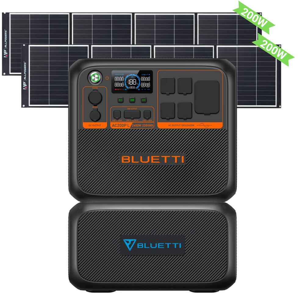 BLUETTI AC200P L Generador Solar Portátil | 2304Wh 2400W