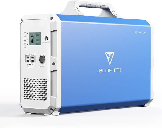BLUETTI EB240 2400Wh Generador Solar y Estacion de Energia Portatil con Bateria Litio con 2 salidas de AC 110 V, 1 x 45W PD, 4 x USB-A 1000W/1200W.