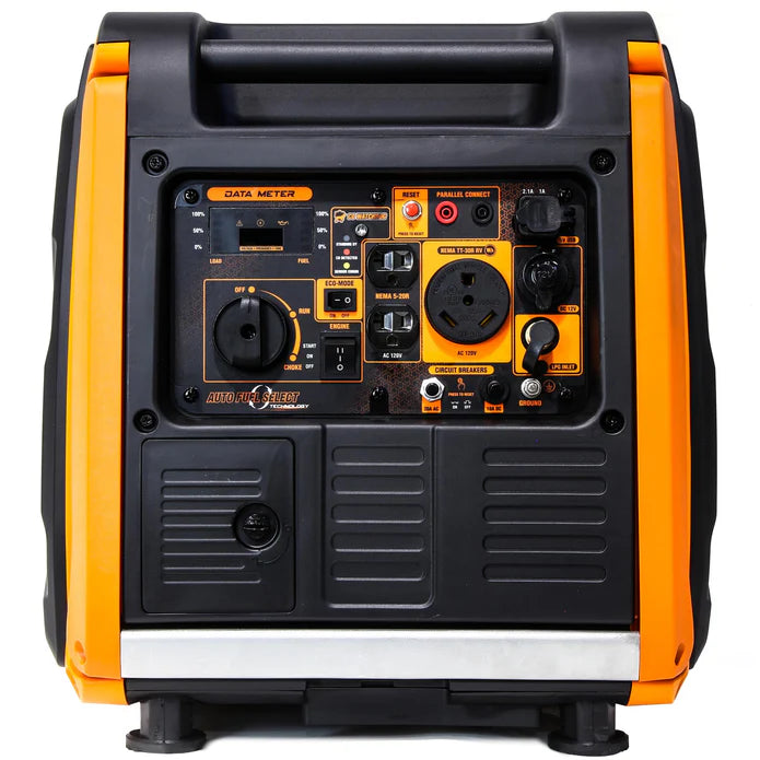 Generador 4000 Watts con mango y ruedas.