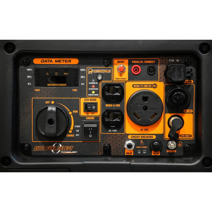 Generador 4000 Watts con mango y ruedas.