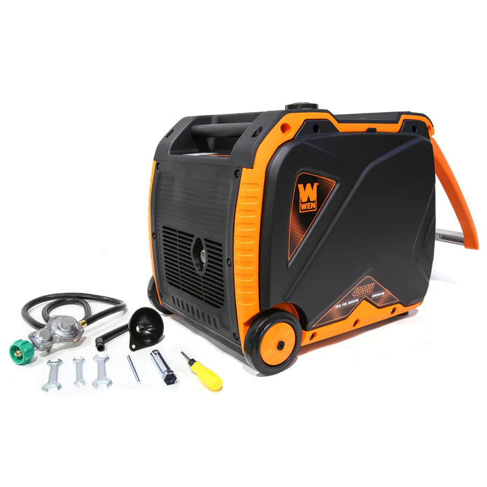 Generador 4000 Watts con mango y ruedas.
