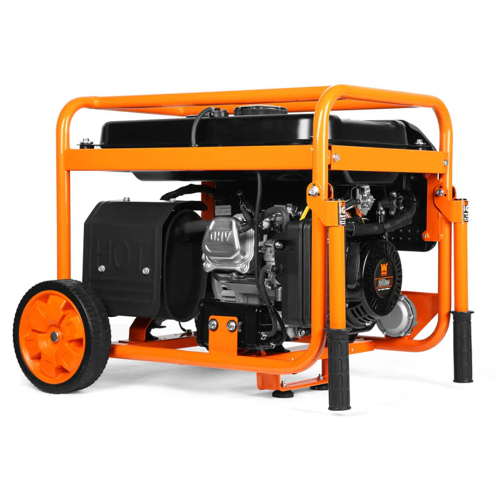 Generador 4300 Watts duel fuel con ruedas y mangos.