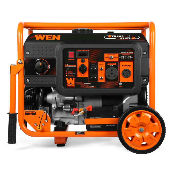generador wen 6200W con ruedas y mango.
