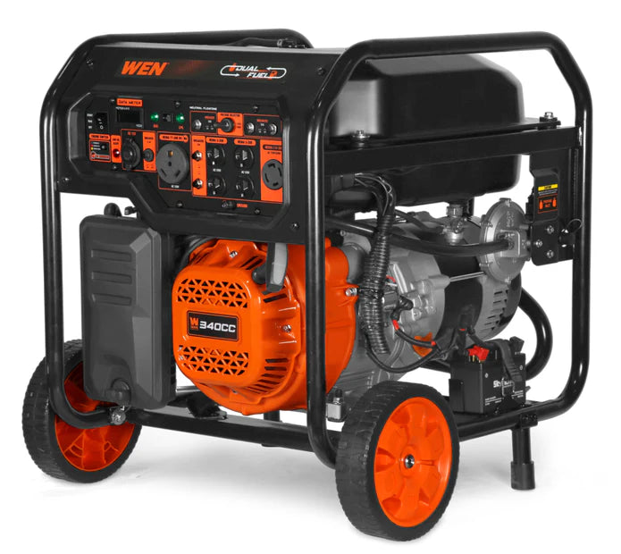 WEN Generador Dual Fuel Con Ruedas y mangos 8000 Watts