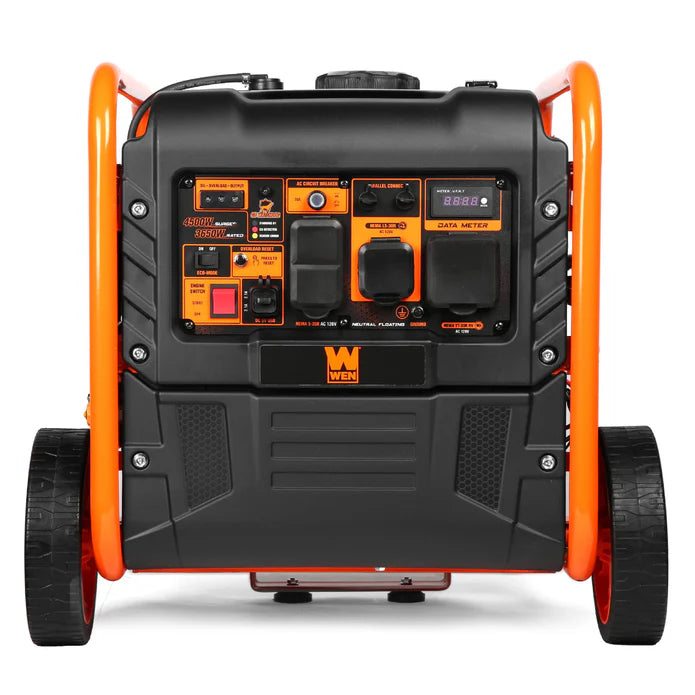 Generador Wen Dual Fuel 4500 con ruedas y mangos. Salidas 120v.