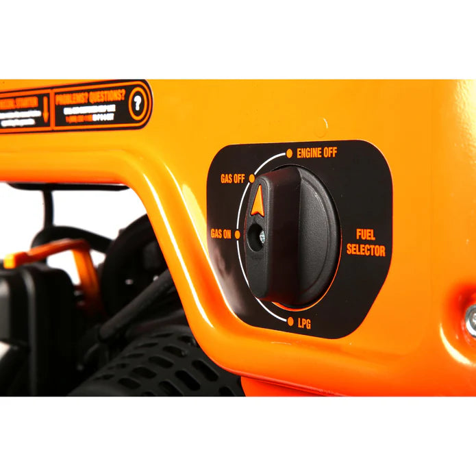 Generador Wen Dual Fuel 4500 con ruedas y mangos. Con switch encendedor.