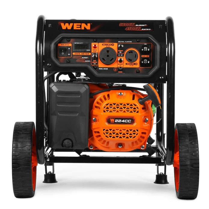 Generador WEN 5650 Watts con ruedas y mangos.
