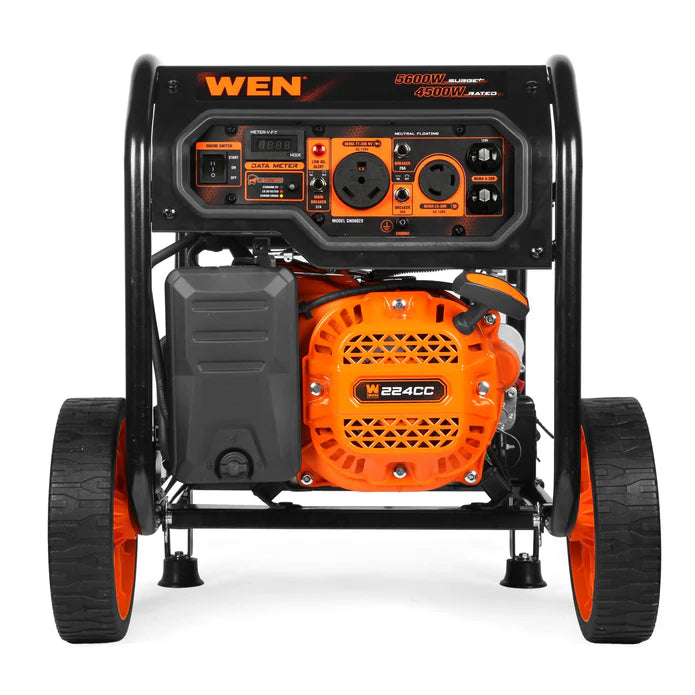 Generador WEN 6950 Watts con ruedas y mangos.