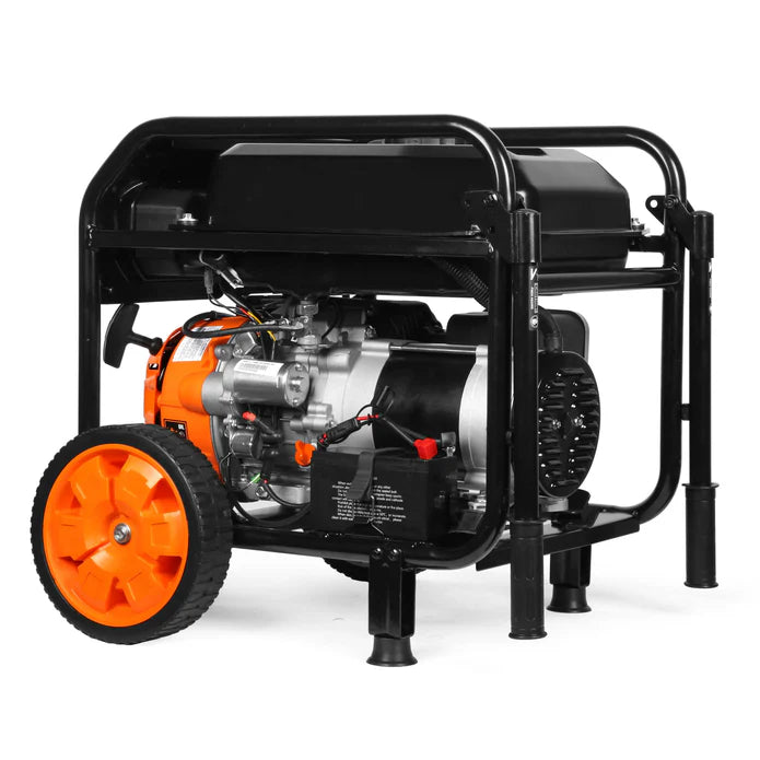 Generador WEN 6950 Watts con ruedas y mangos.