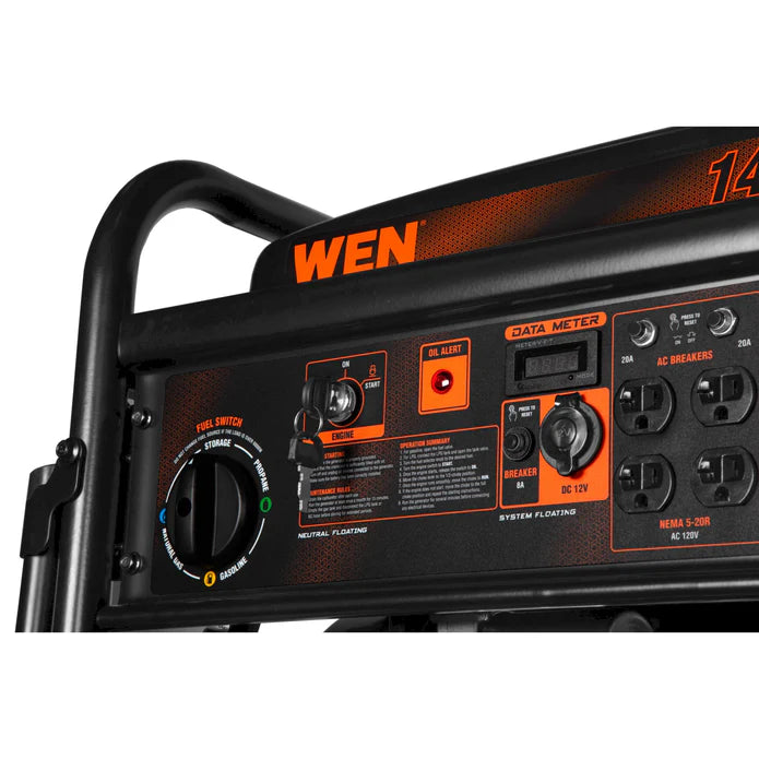 Generador WEN 14500 watts con ruedas y mangos