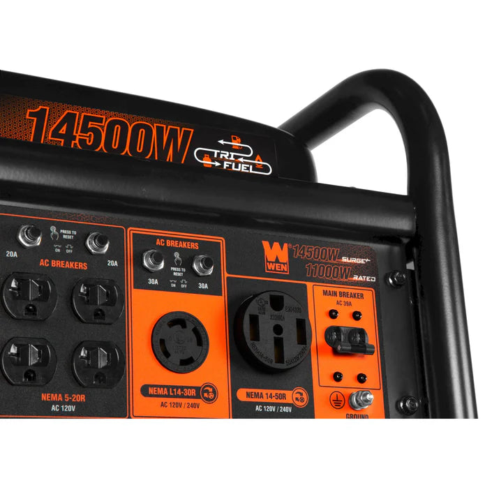 Generador WEN 14500 watts con ruedas y mangos
