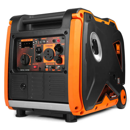Generador WEN 4500 Watts con mangos y ruedas.