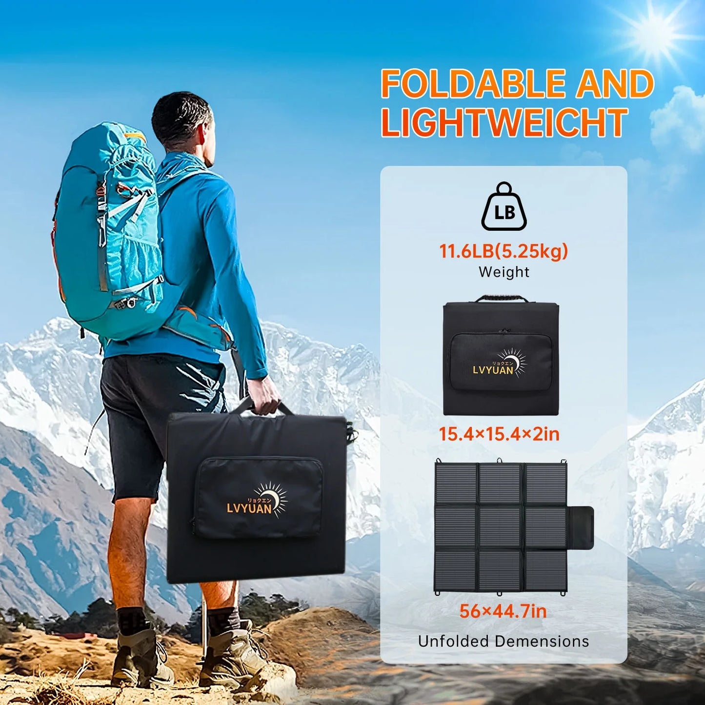 Panel Solar Plegable 200W LVYUAN