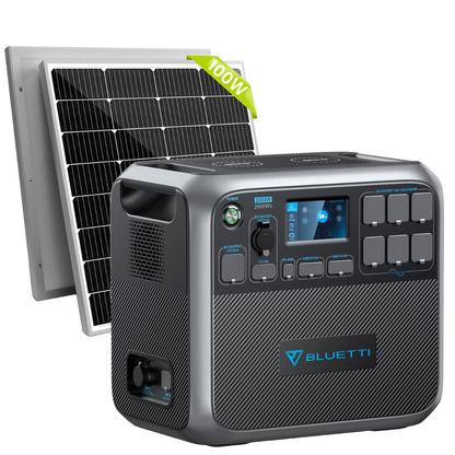 BLUETTI AC200P estación de energía portátil 100W vista frontal