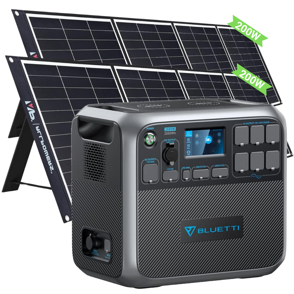 BLUETTI AC200P estación de energía portátil 200W vista frontal