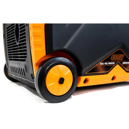 Generador 4000 Watts con mango y ruedas.