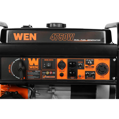Generador wen dual fuel con switch encendedor y salida 120 V