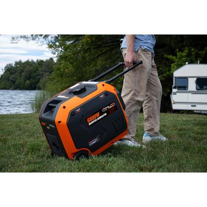 WEN DF680IX generador inverter vista en ángulo