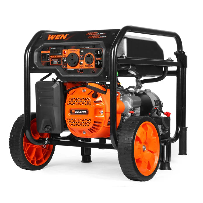 Generador WEN 6950 Watts con ruedas y mangos.