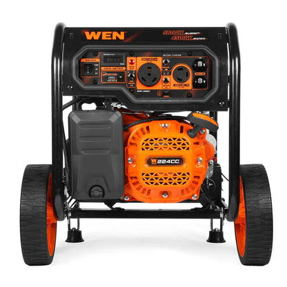 Generador WEN 6950 Watts con ruedas y mangos.