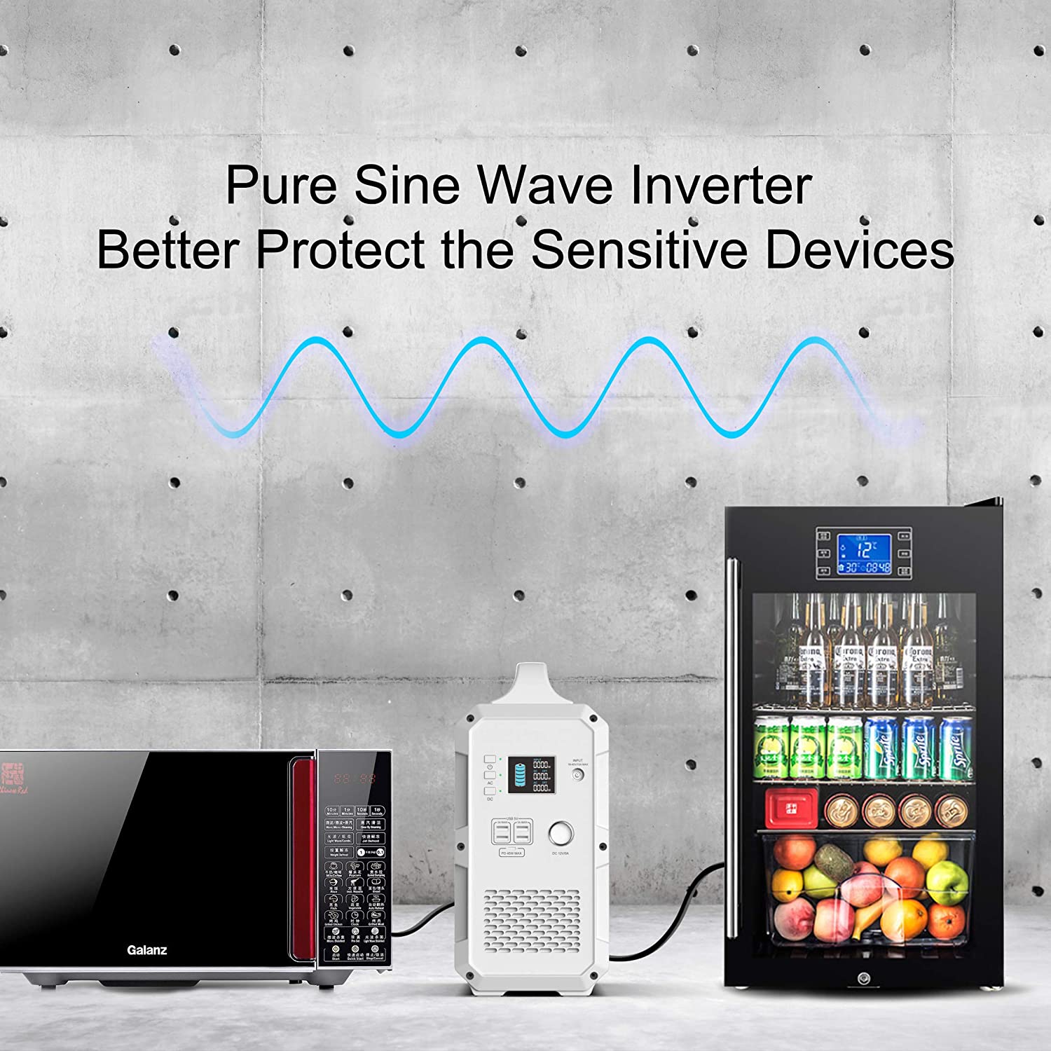 El generador solar Bluetti EB150 1500Wh tiene inverter pure sine wave pura onda para proteger los equipos sensitivos.