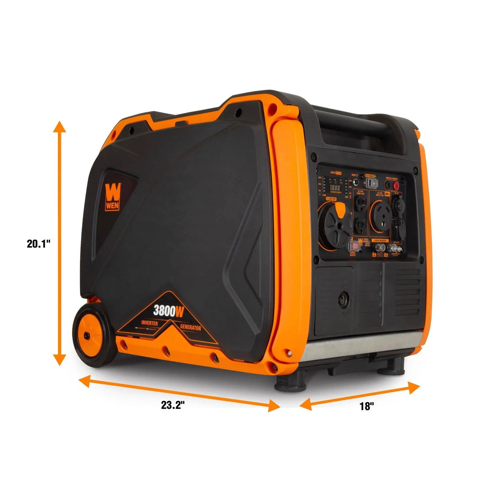 Dimensiones del generador son 23.2"x 20.1" x 18".